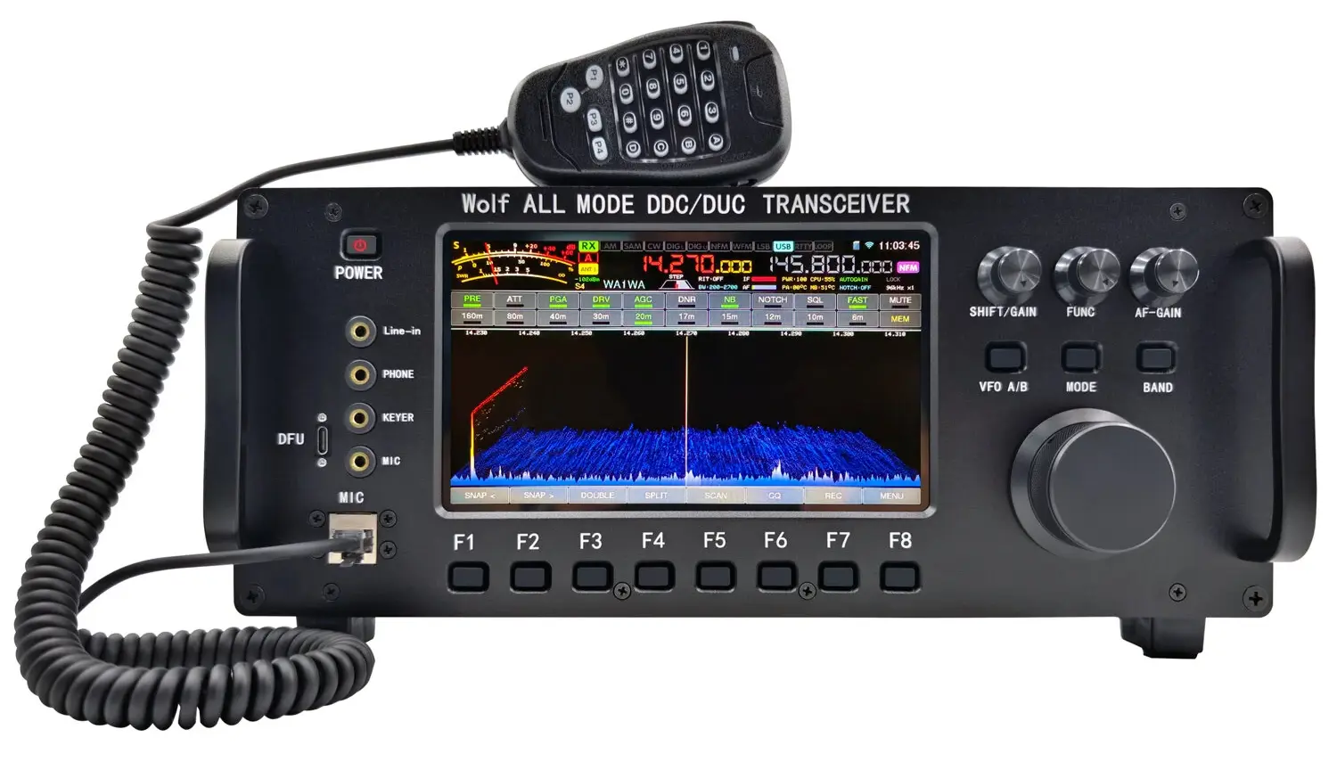 NEW – Wolf All Mode 20W 0-750MHz Mode DDC/DUC Transceiver LF/HF/6M/VHF/UHF Transceiver mit WIFI von UA3REO