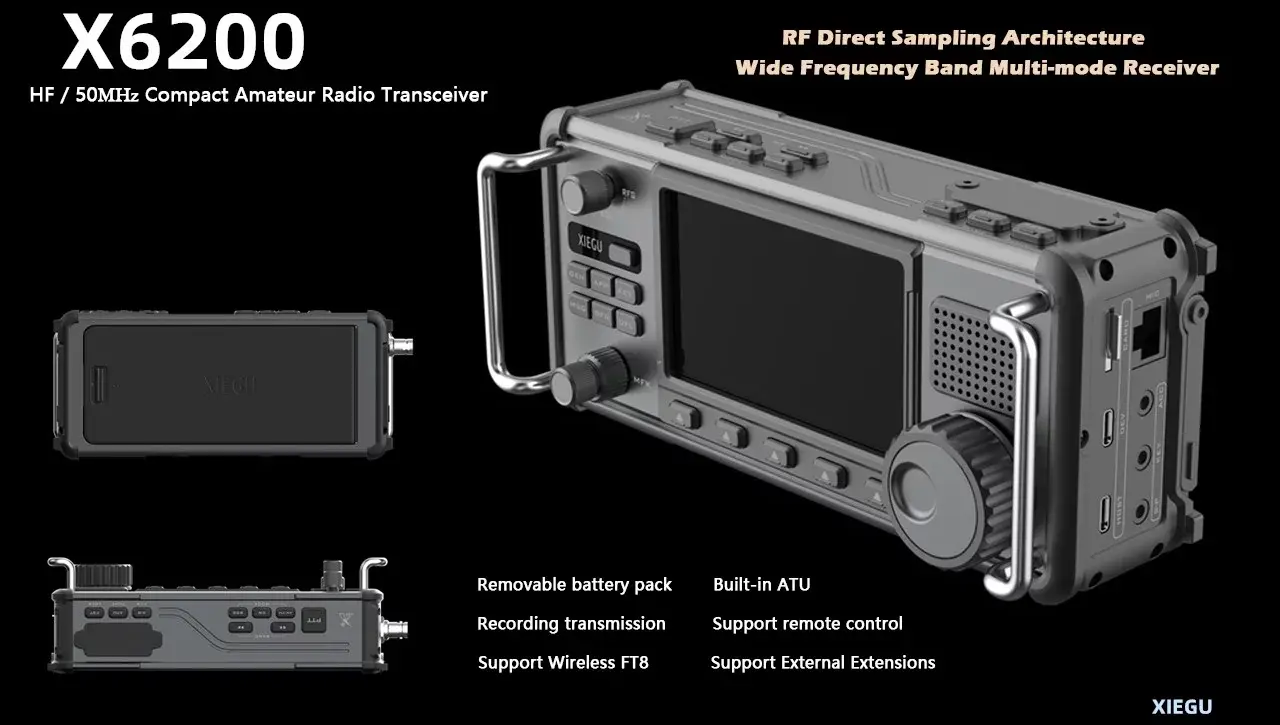 Neues Produkt: Xiegu X6200 ein ultra-portabler HF-Transceiver, der bald kommt